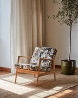 STEFAN LOUNGE CHAIR in Amorgos Ficelle Casamance Fabric