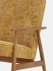 Fauteuil Fox en tissu Marble Mustard