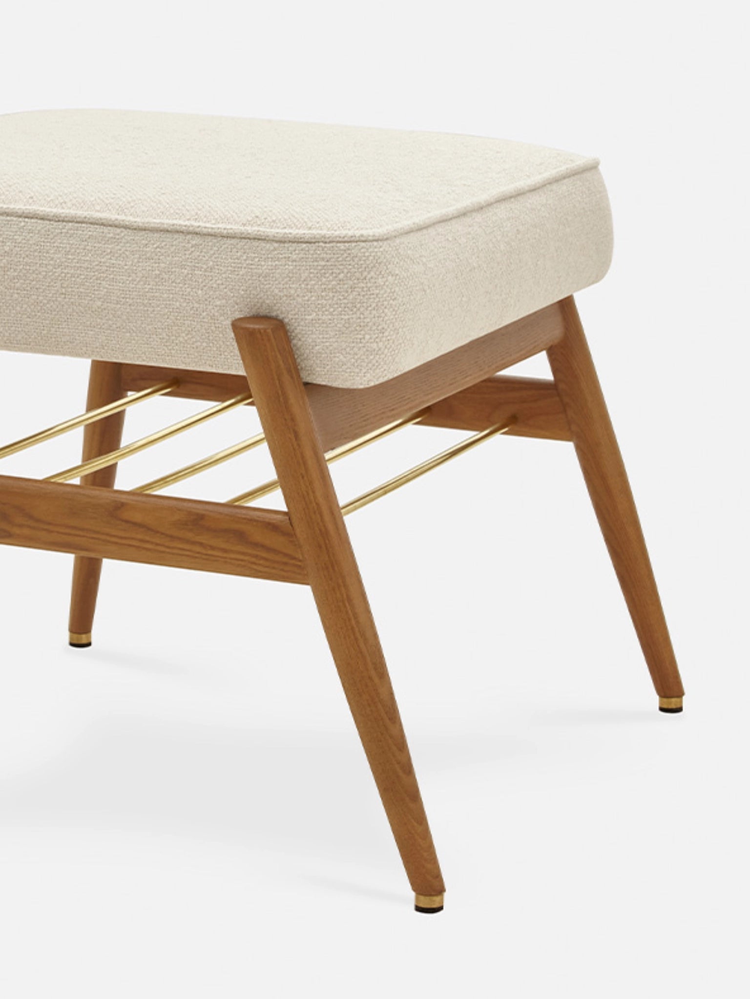 Repose-pied Fox en tissu Boucle Creme