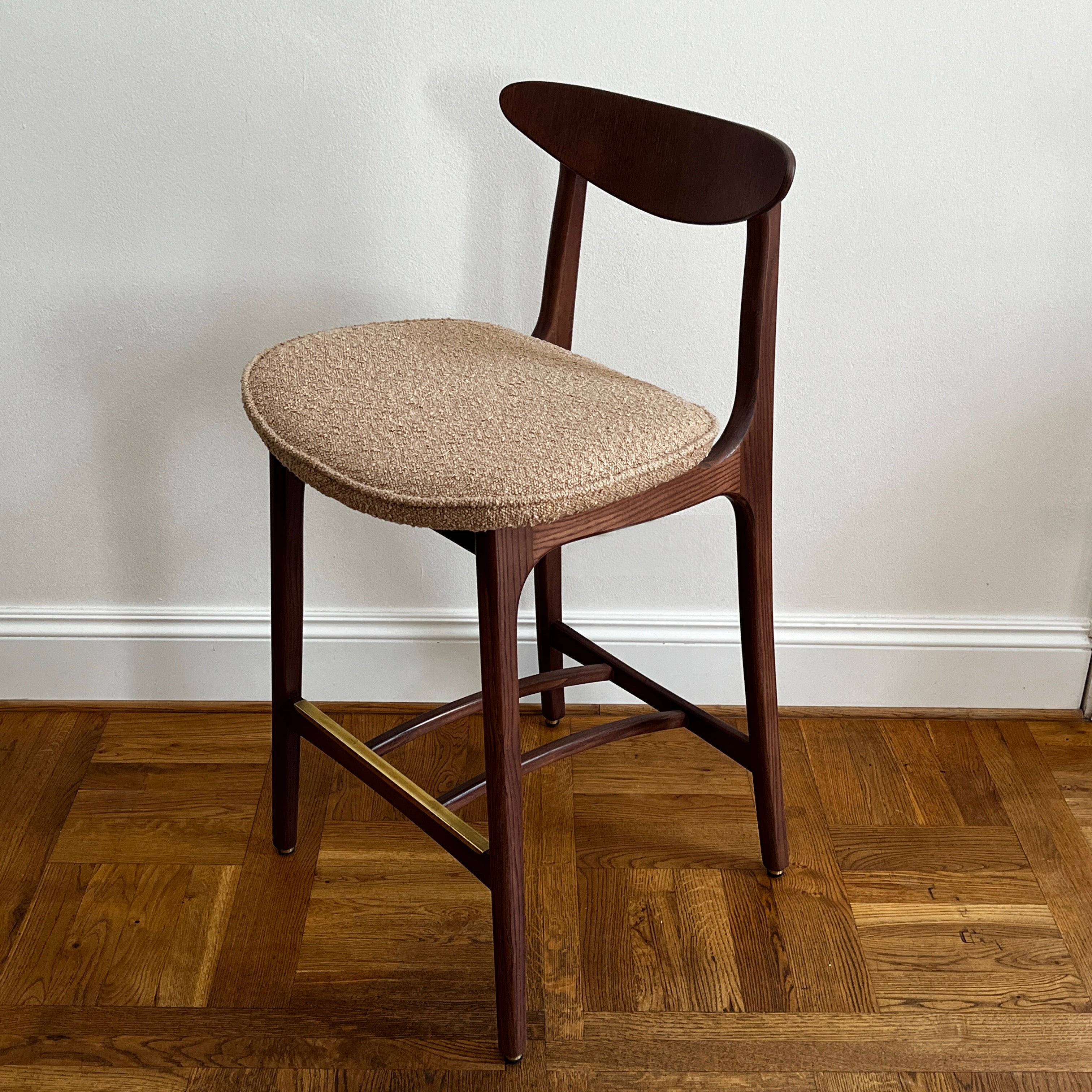 Déstockage: Chaise de bar Mix 200-190 S/65 en tissu Boucle Camel