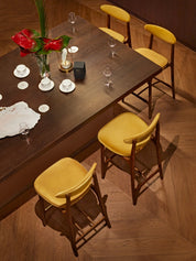 200-190 Bar Stool S/65 in Shine Velvet Mustard