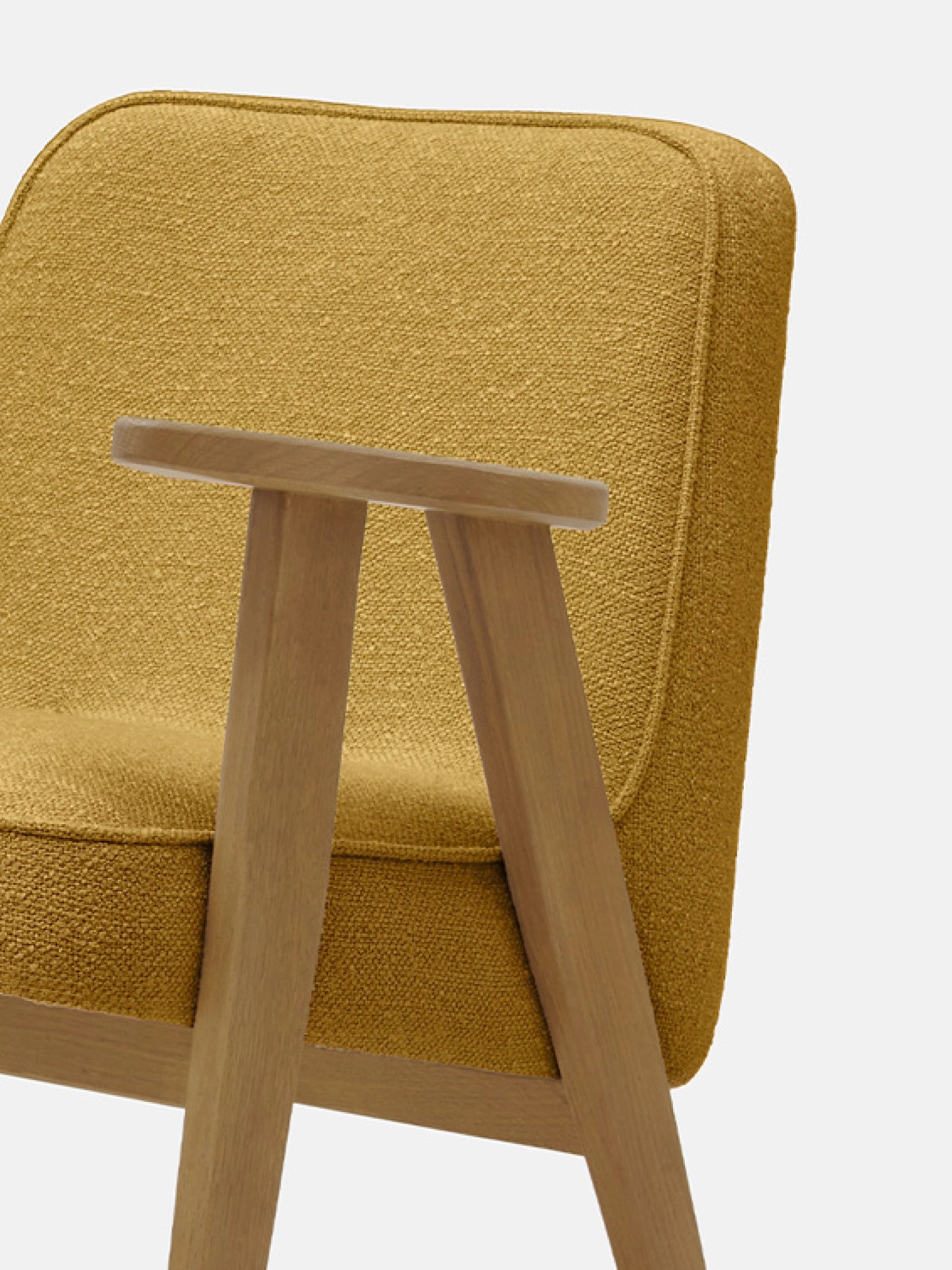 Fauteuil 366 en tissu Boucle Mustard