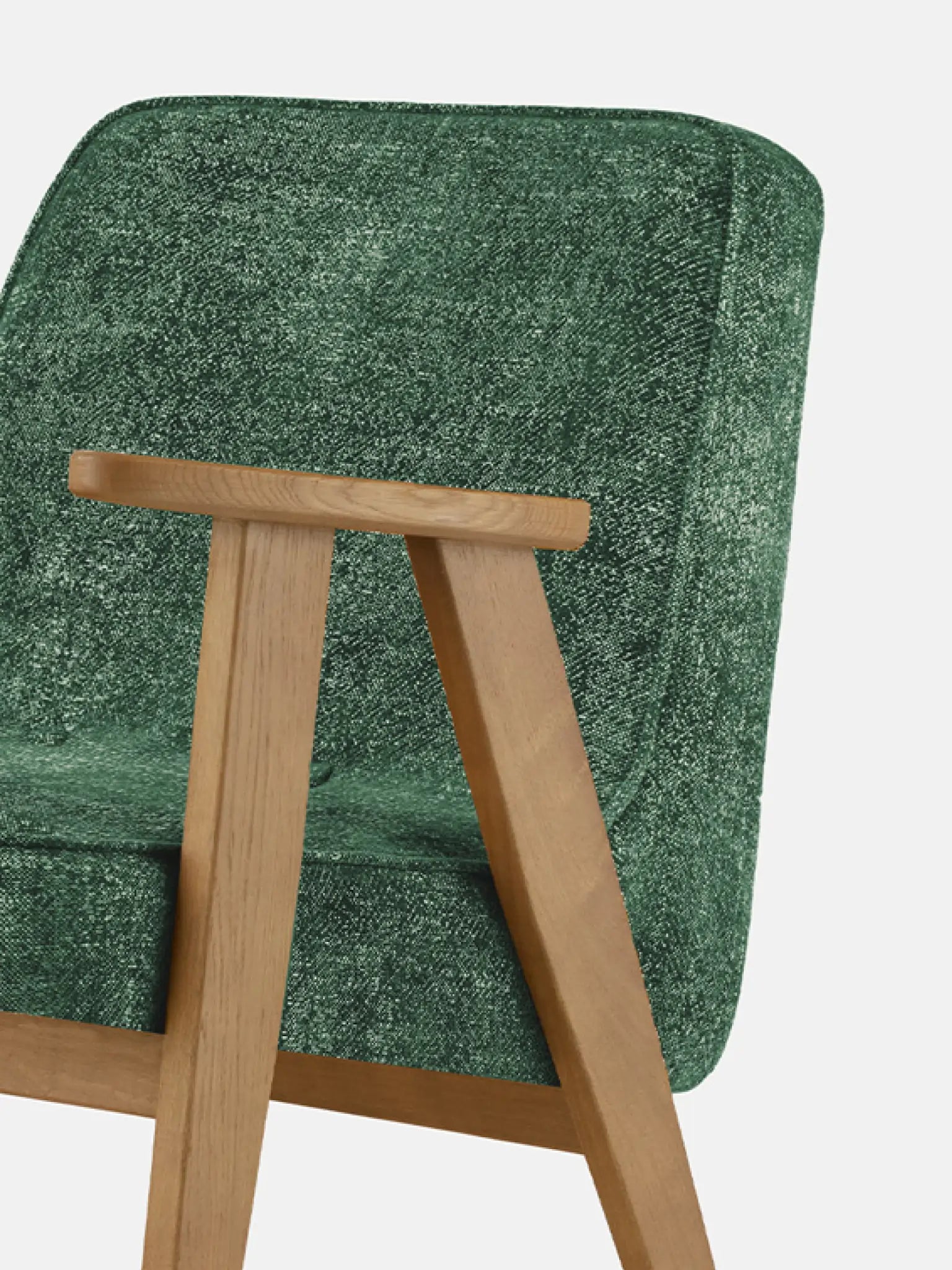 Fauteuil 366 en tissu Marble Bottle Green