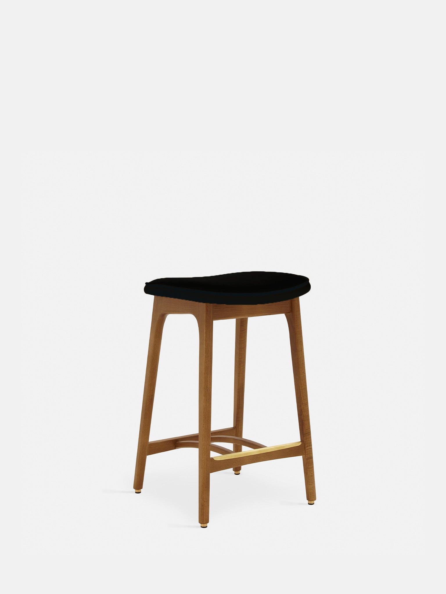 Déstockage:  Chaise de bar 200-190 Basic S/65 en tissu Shine Velvet Black