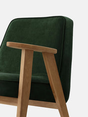 366 ROCKING CHAIR – Green in Velvet Bottle Green Fabric