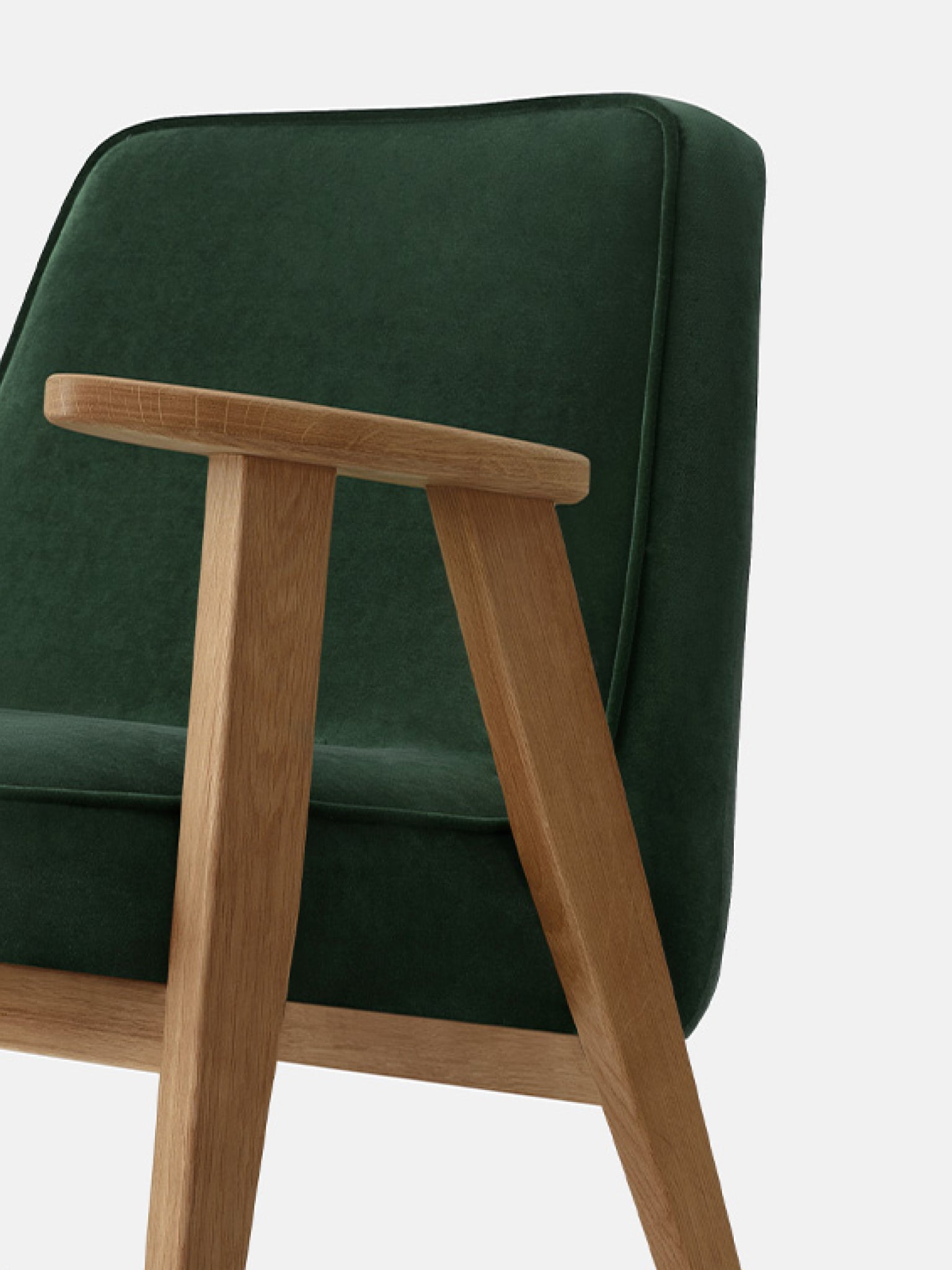 Fauteuil 366 en tissu Velvet Bottle Green