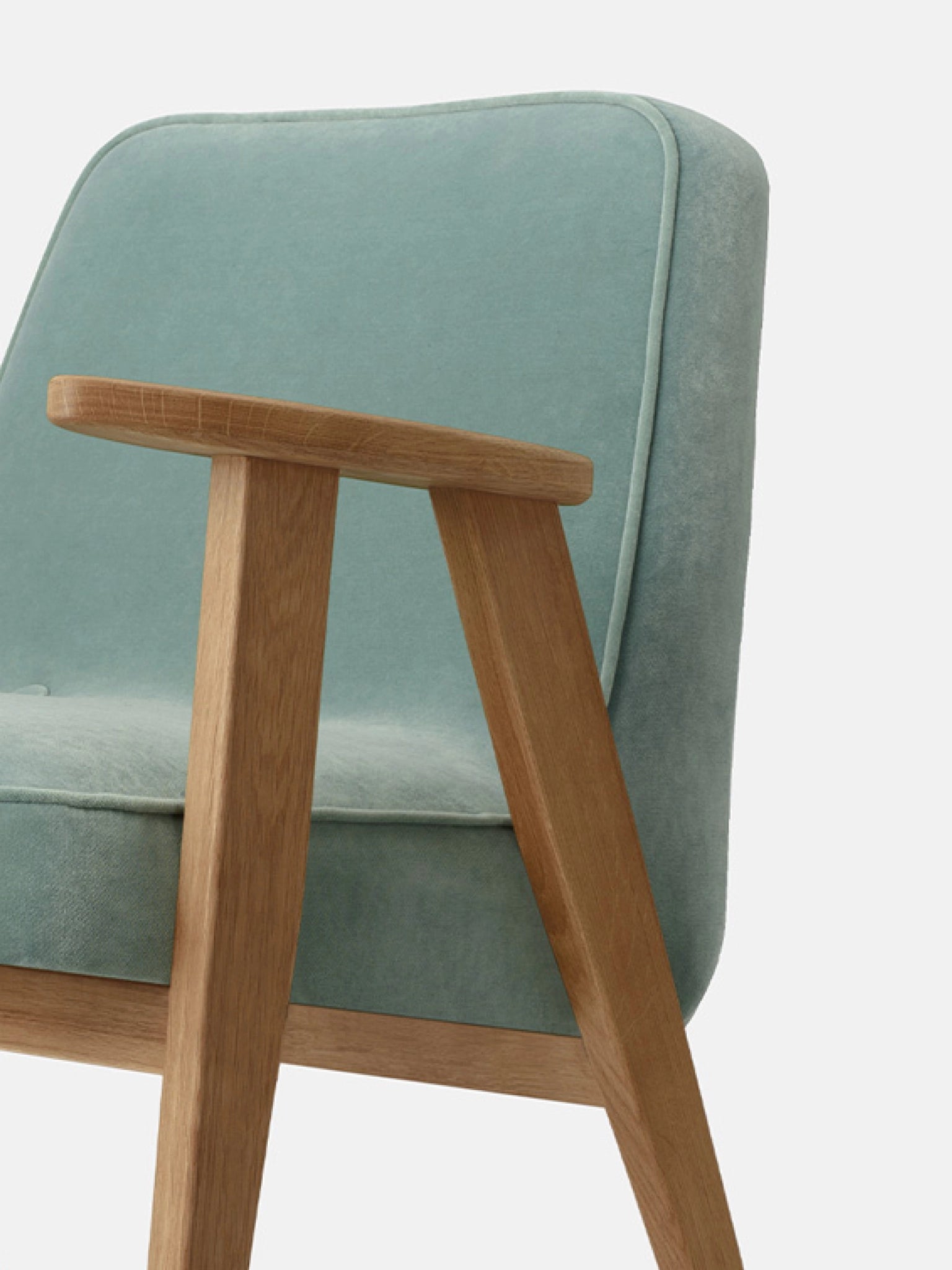 366 ARMCHAIR – Mint in Velvet Mint Fabric