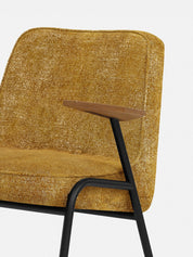 366 METAL ARMCHAIR – Yellow in Marble Mustard Fabric