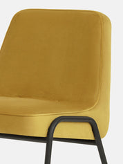 366 Metal Club Chair  in Shine Velvet Mustard