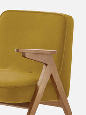 BUNNY ARMCHAIR – Yellow in Shine Velvet Mustard Fabric