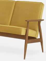 FOX 2-SEATER – Yellow in Shine Velvet Mustard Fabric