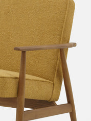 FOX LOUNGE CHAIR – Yellow in Boucle Mustard Fabric