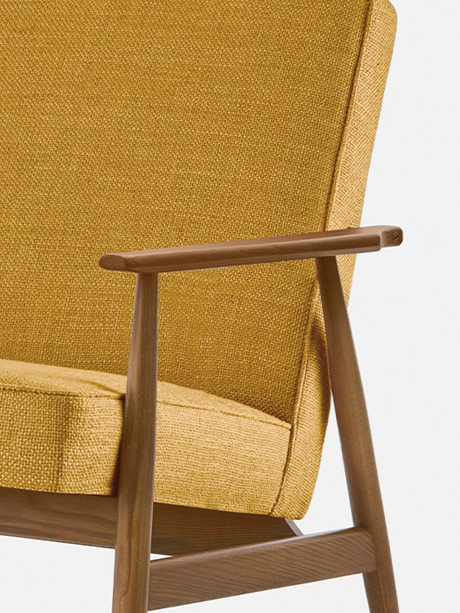 FOX LOUNGE CHAIR – Yellow in Coco Mustard Fabric