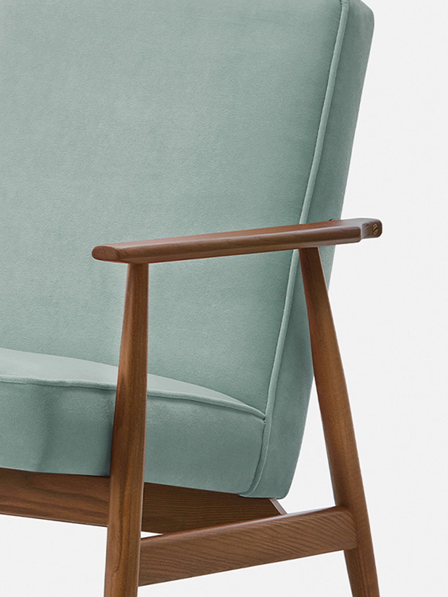 FOX LOUNGE CHAIR – Mint in Velvet Mint Fabric