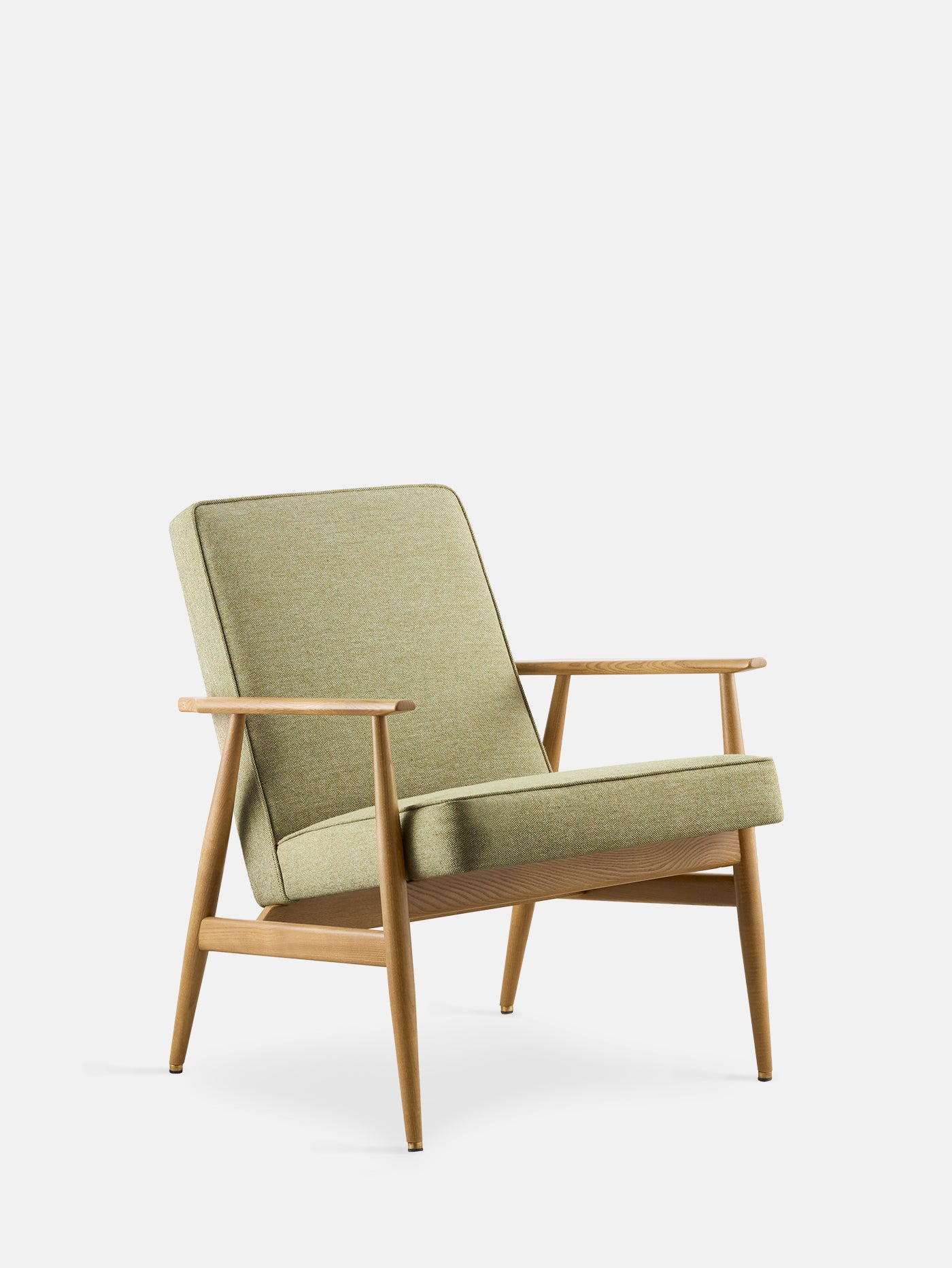 Fox Lounge Chair in Wool Light Mustard