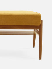 FOX BENCH 90 – Yellow in Coco Mustard Fabric