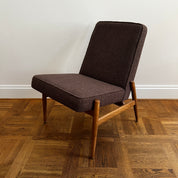 Outlet: Fox Club Chair in Boucle Chocolate