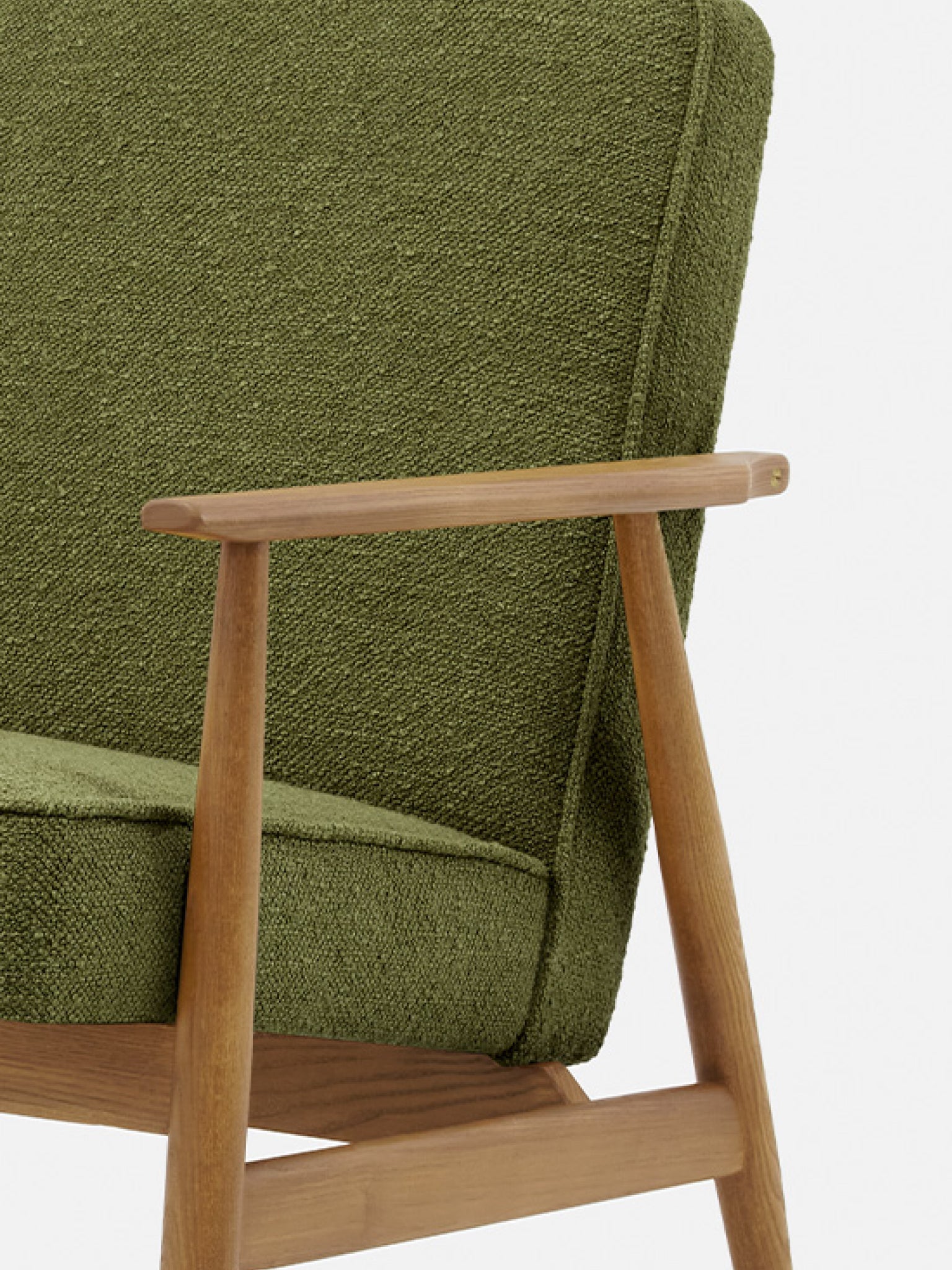 FAUTEUIL FOX – Vert en tissu Boucle Olive