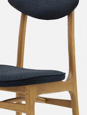 200-190 CHAIR – Dark Blue in Boucle Indigo Fabric