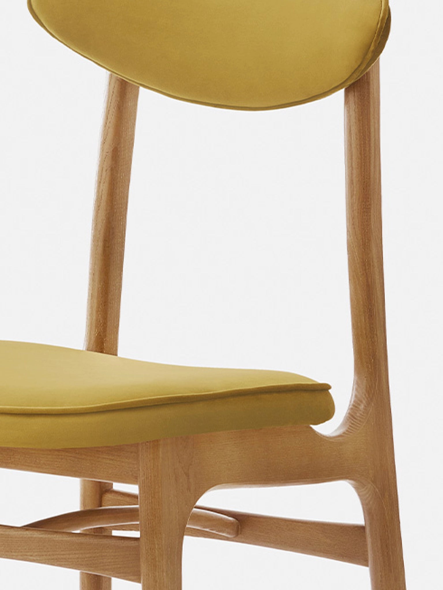 200-190 CHAIR – Yellow in Shine Velvet Mustard Fabric