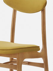 200-190 CHAIR – Yellow in Shine Velvet Mustard Fabric