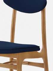 200-190 CHAIR – Blue in Velvet Indigo Fabric