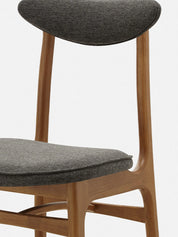 200-190 CHAIR – Grey in Wool Grey Black Fabric