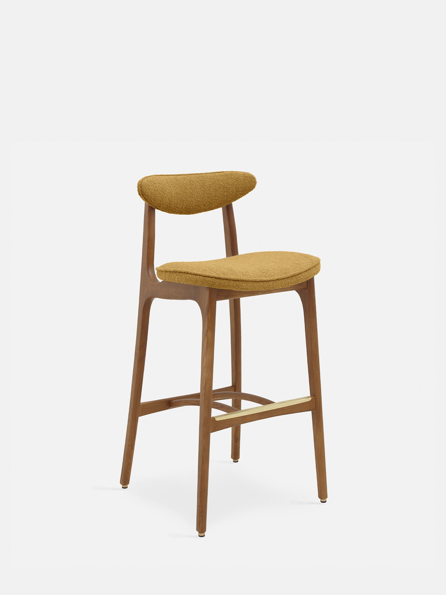 200-190 BAR STOOL M/75 – Yellow in Boucle Mustard Fabric