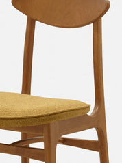 200-190 CHAIR MIX – Yellow in Boucle Mustard Fabric