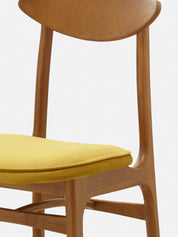 200-190 CHAIR MIX – Yellow in Shine Velvet Mustard Fabric