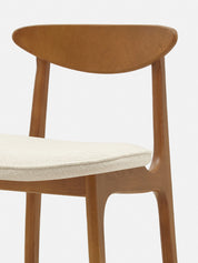 200-190 BAR STOOL M/75 MIX – Beige in Boucle Creme Fabric