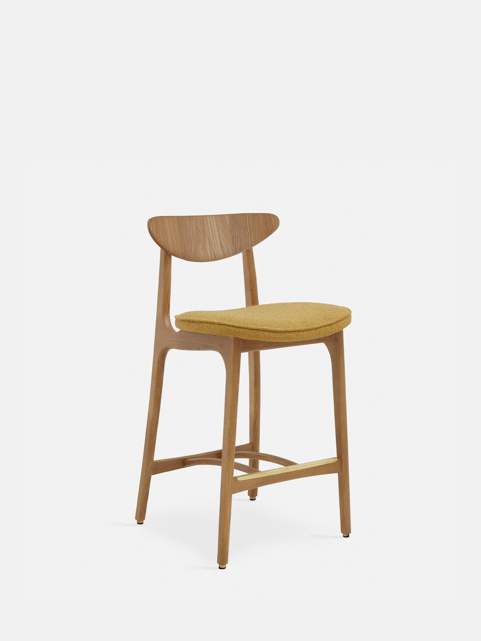 200-190 Bar Stool S/65 Mix in Boucle Mustard