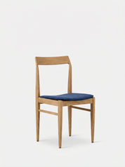 Chaise Homa 104 en tissu Grain Bleu Nuit