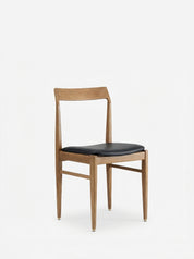 Homa 104 Chair in Natural Leather Black
