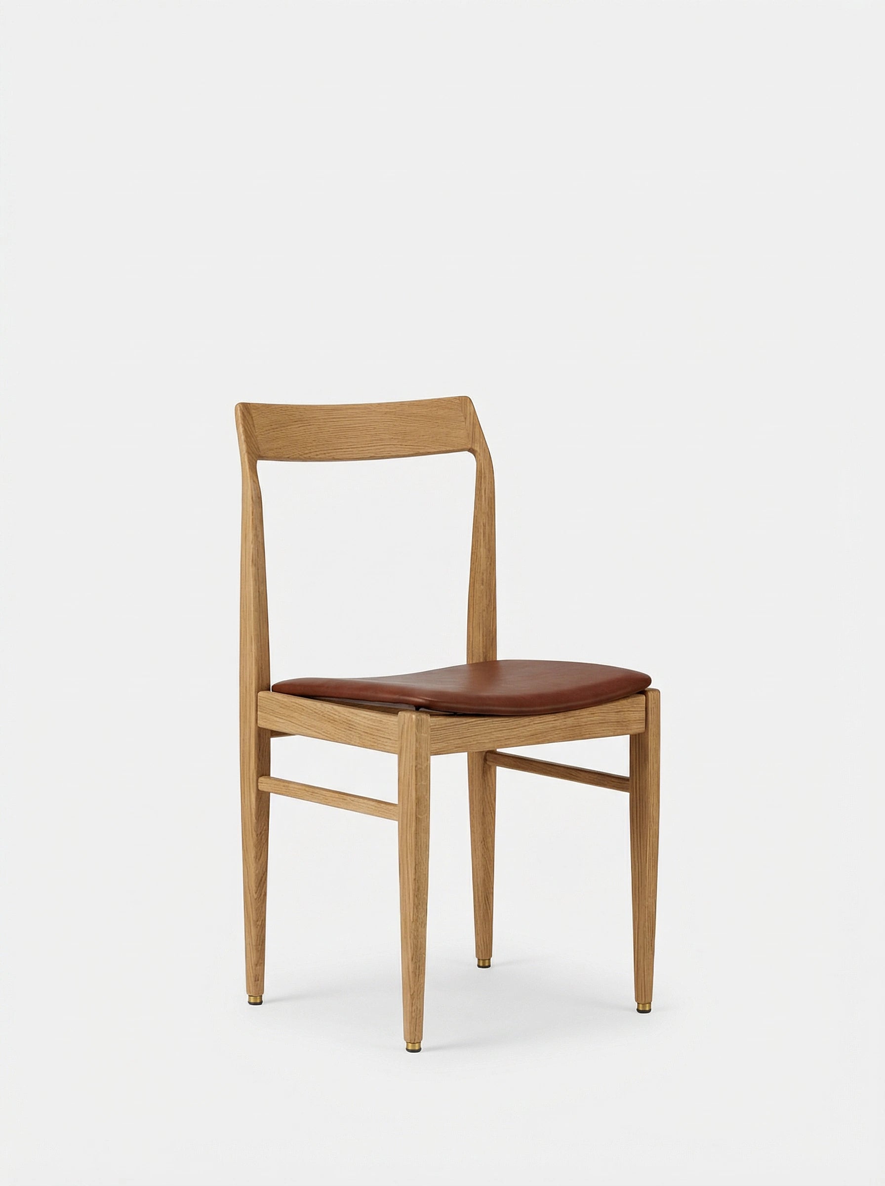 Chaise Homa 104 en tissu Natural Leather Brown