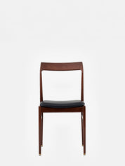 Chaise Homa 104 en tissu Natural Leather Black