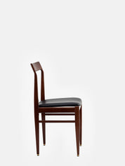 Chaise Homa 104 en tissu Natural Leather Black