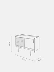 PETITE SIDEBOARD GLASS 1050