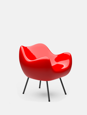 RM58 Classic Armchair in Red Glossy Finish