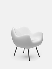 RM58 Classic Armchair in White Glossy Finish