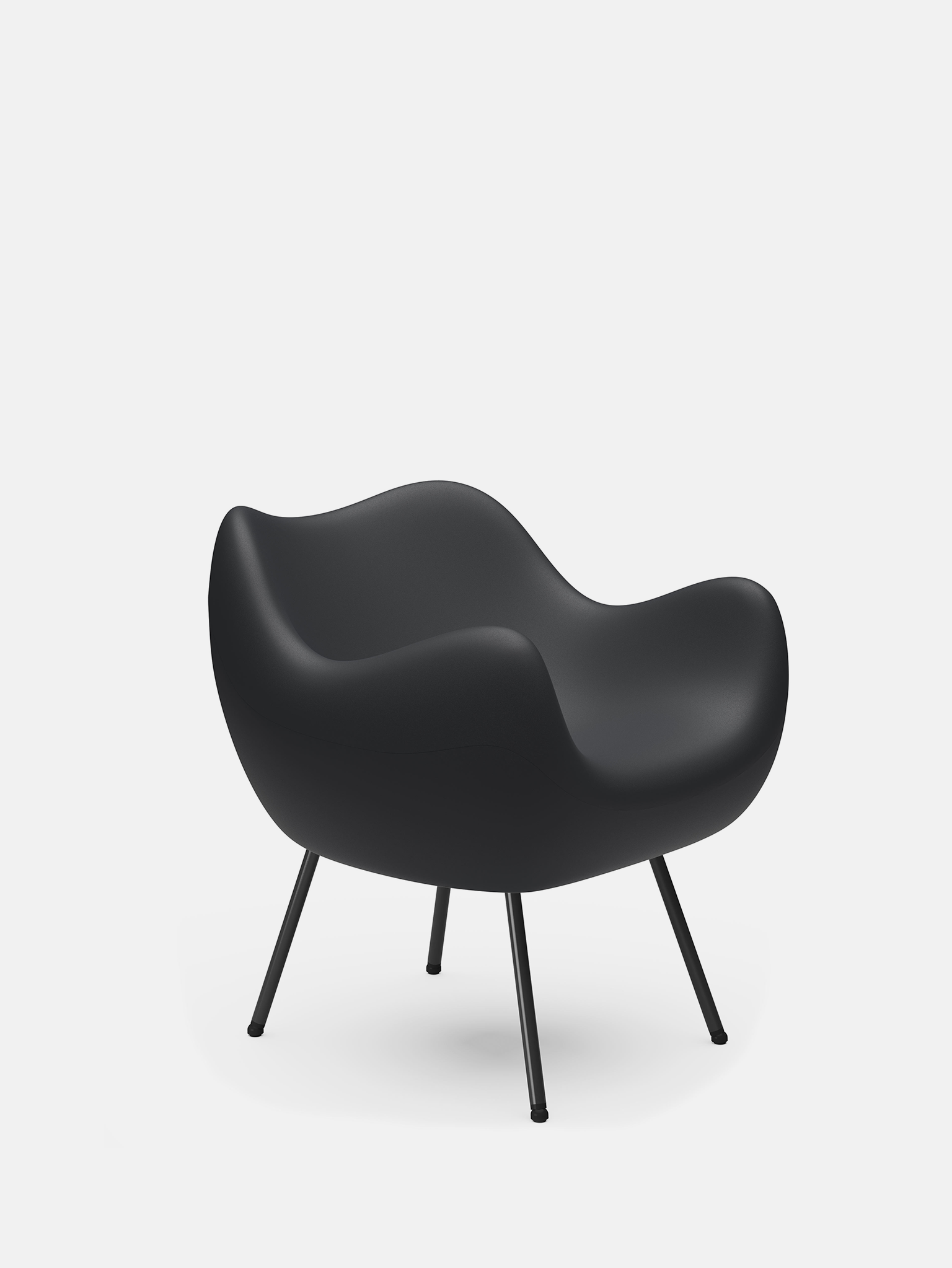 RM58 Matte Armchair in Black Matte Finish