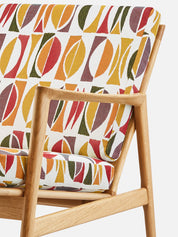Stefan Lounge Chair in Amalfi Ocre Orange Casamance