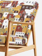 Fauteuil Stefan en tissu Amorgos Terre Casamance