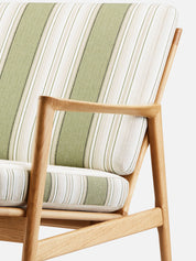 Fauteuil Stefan en tissu Aveiro Olive Casamance