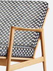 Fauteuil Stefan en tissu Uroko Carbone Casamance