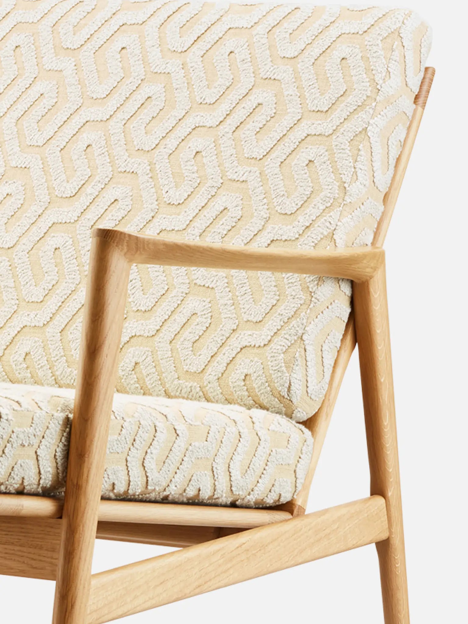 Fauteuil Stefan en tissu Coffee Beige