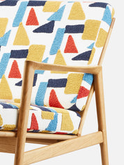 Stefan Lounge Chair in Mondrian Fabric