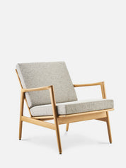 Fauteuil Stefan en tissu Grain L'Amande