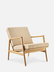 Fauteuil Stefan en tissu Grain Peche