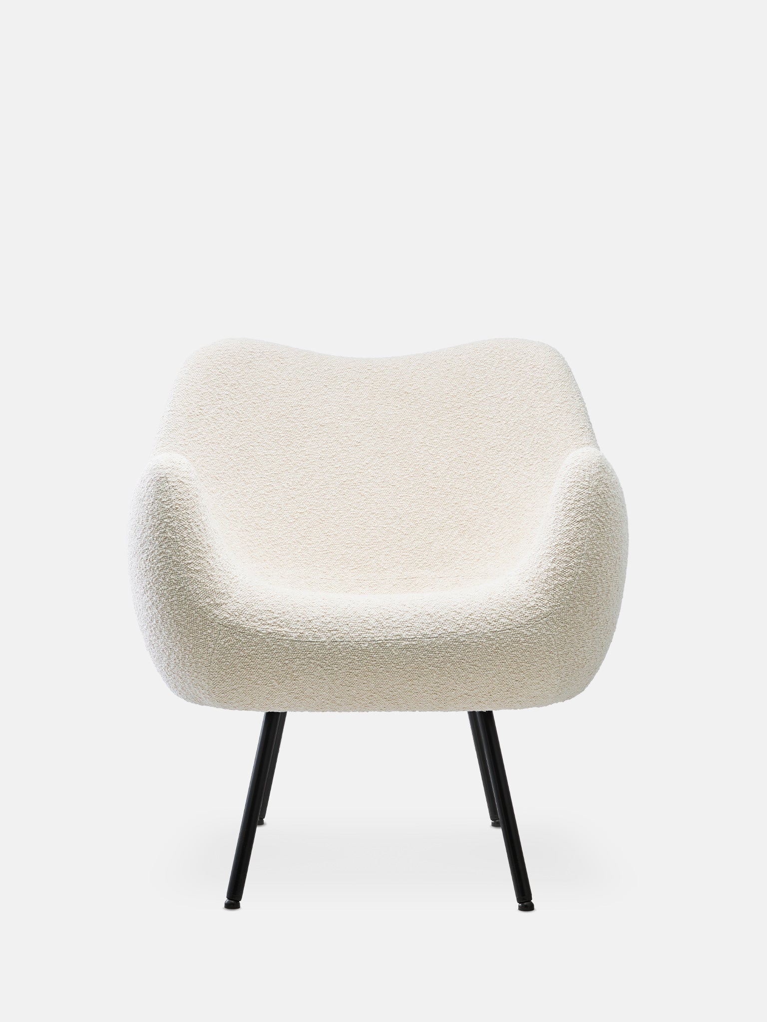 RM58 SOFT ARMCHAIR – Beige in Boucle Creme Fabric